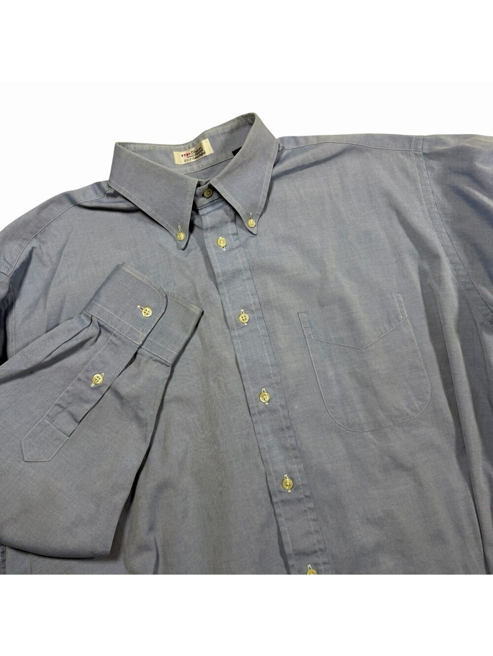 Gitman Bros for Davidsons TTX Pinpoint Oxford Blue L/S Button Down Shirt 16.5/32